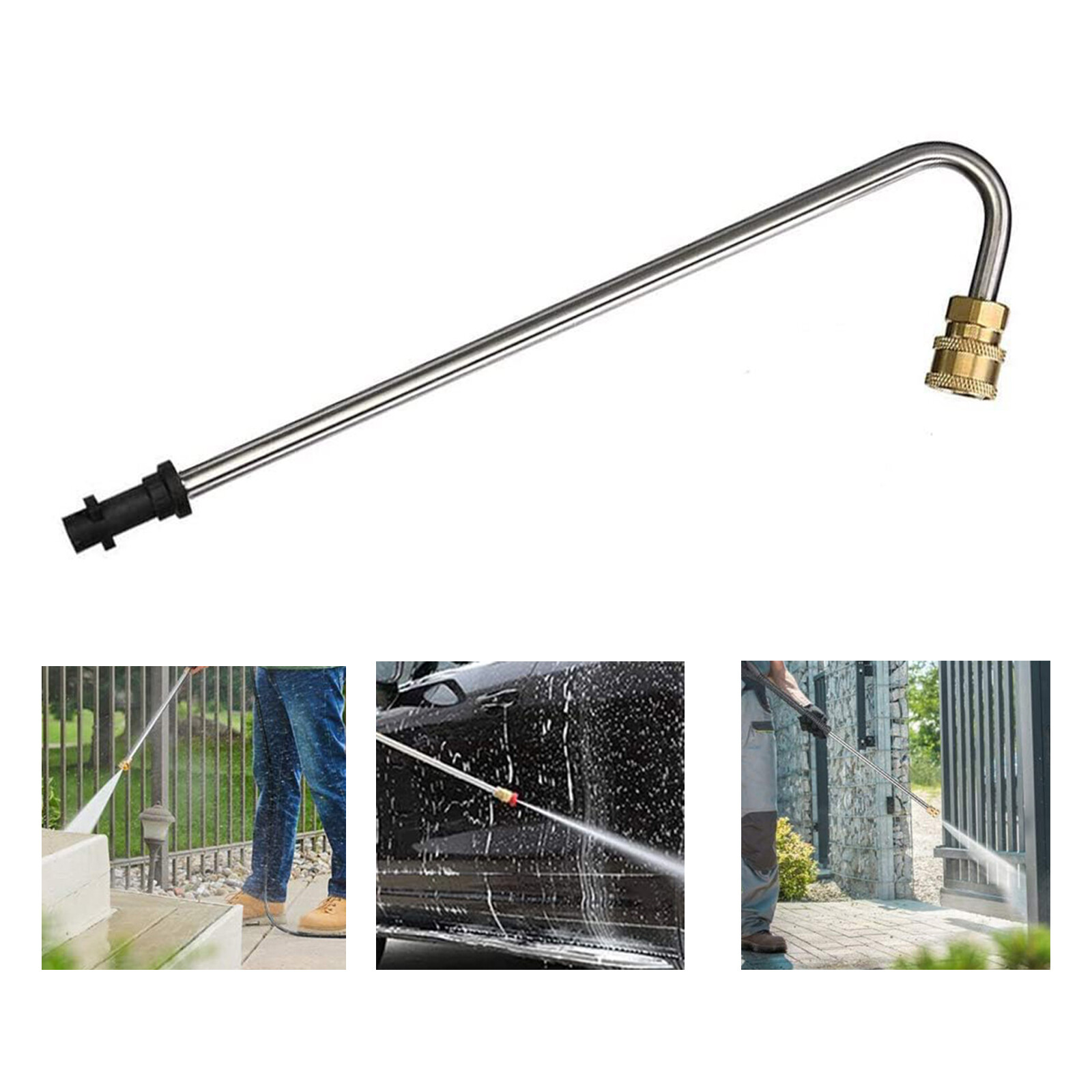 Pressure Washer Gutter Cleaner Attachment, Stainless Steel Angled Extension C5K0