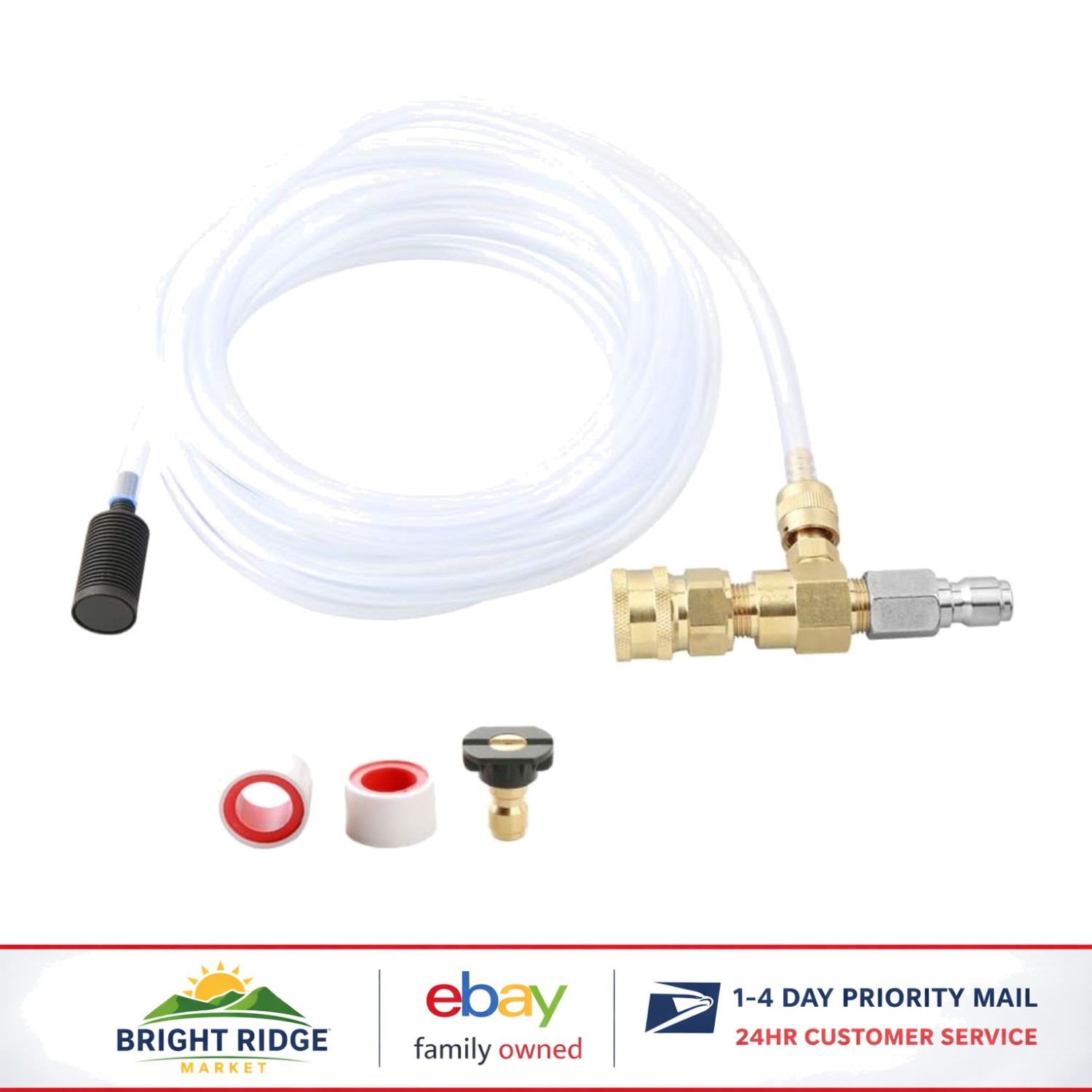 Professional Chemical Injector Kit with Adjustable Dilution Ratio for Washers