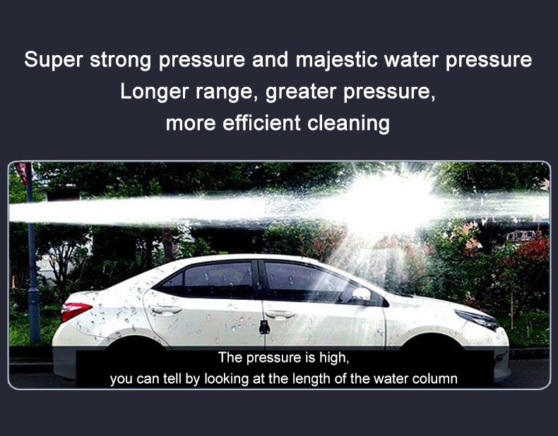 EAFC 60Bar Electric Cordless Car Wash Gun Foam Spray High Pressure Cleaner