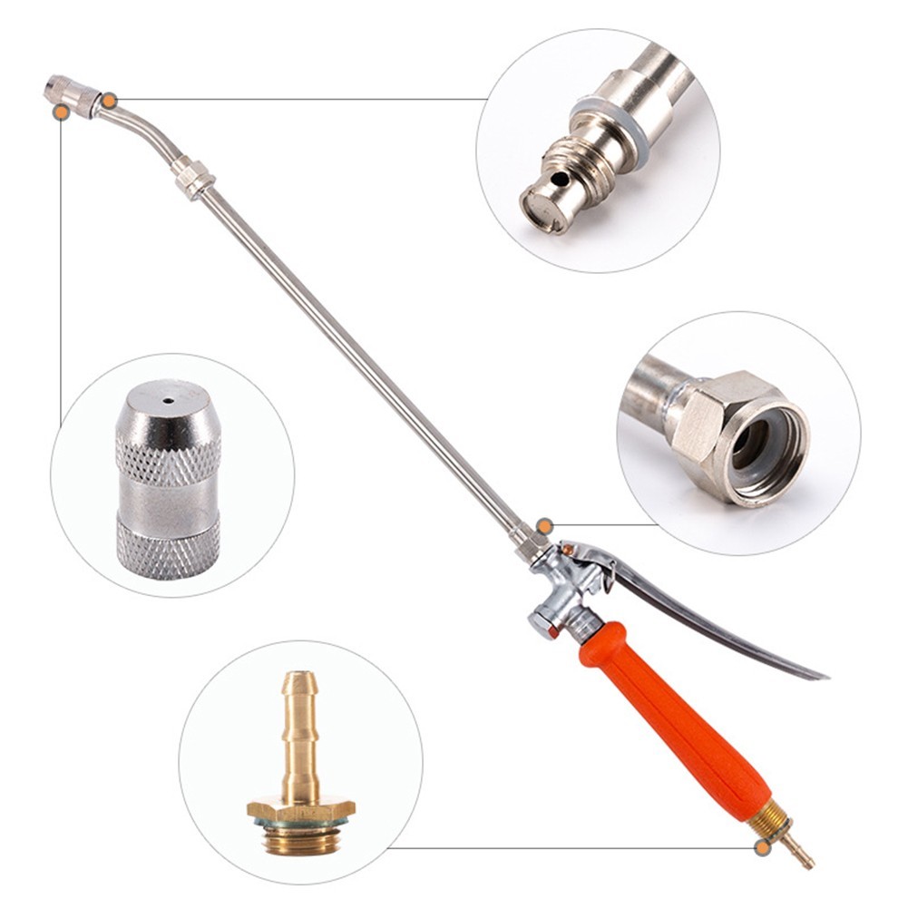 Adjustable Spray Wand with Lockable Handle for Garden and Outdoor Cleaning