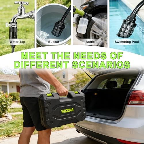 Cordless Portable Washer Handheld 3 Modes 23FT Hose