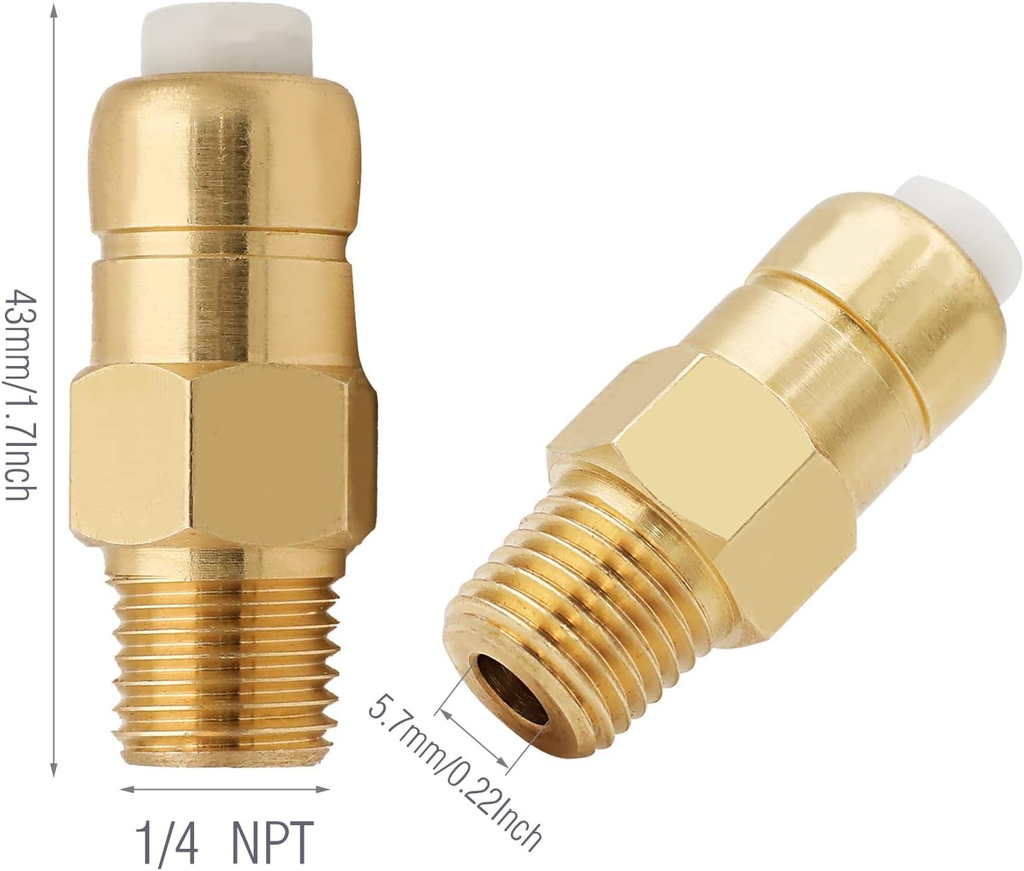 2 Pieces Thermal Release Valve for Pressure Washer Pump, 1/4 Inch NPT Thermal Re