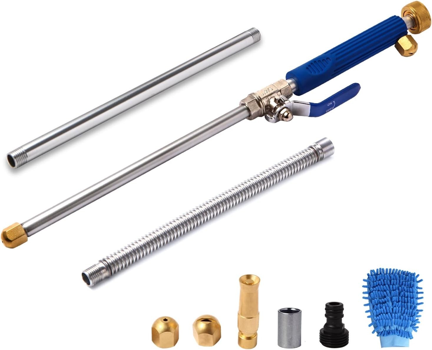 Durable High Pressure Water Wand 39 Inches with Flexible Design for Easy Access