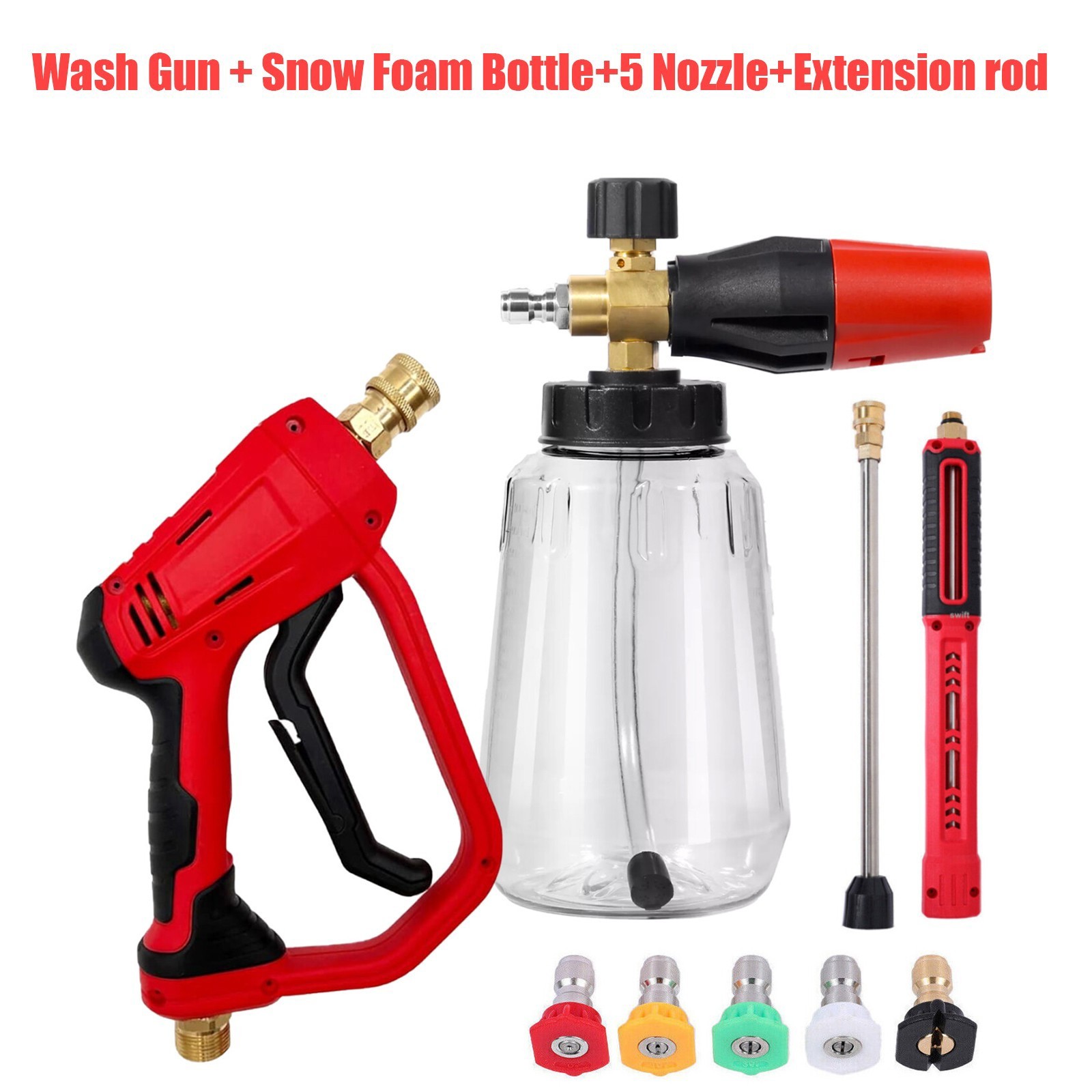 NEW Snow Foam Cannon Gun Car Wash Soap Lance Sprayer Pressure Washer Bottle US
