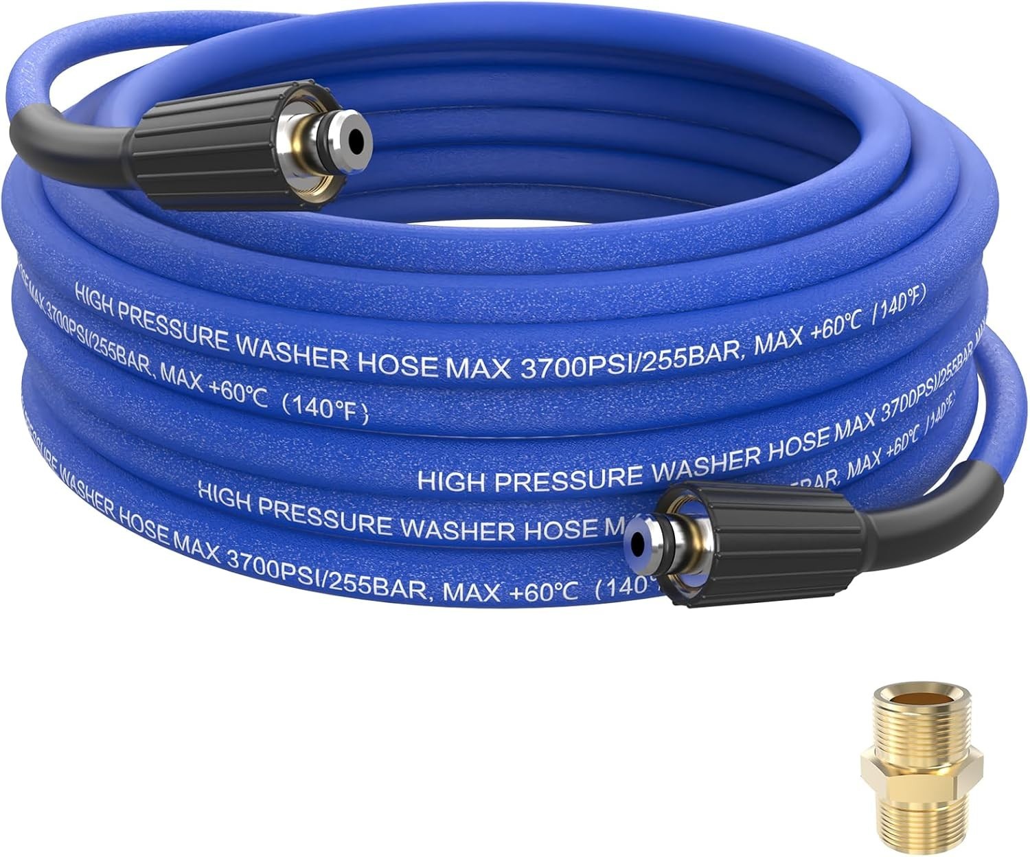 25 FT Pressure Washer Hose – 3700 PSI Super Flexible & Kink-Resistant Design