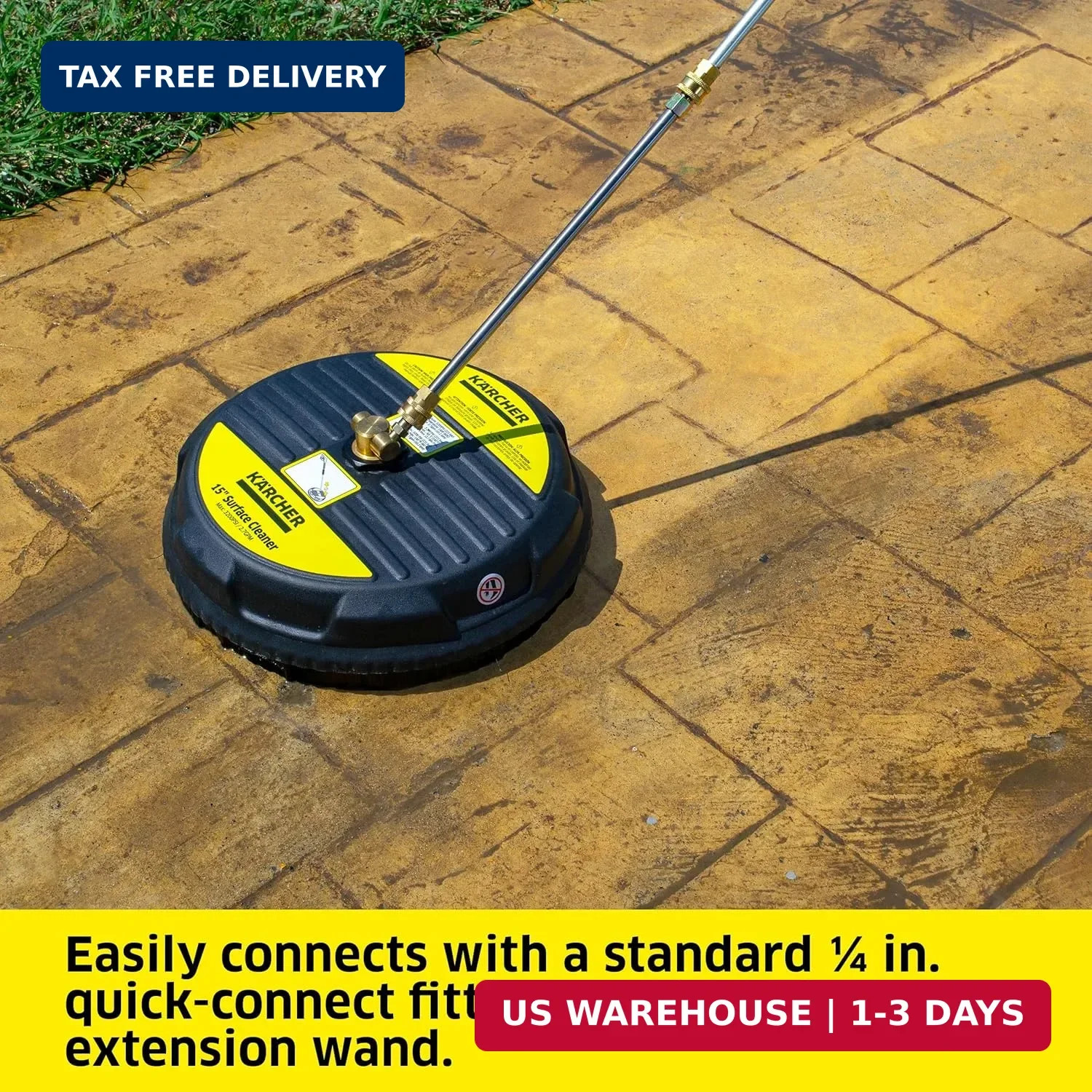 Kärcher Pressure Washer Surface Cleaner 15″, Quick Connect, 2600-3200 PSI, Ideal