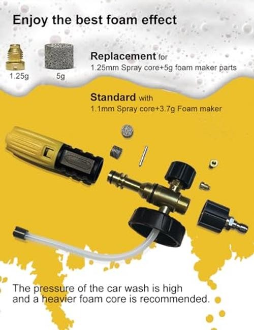 Foam Cannon with Pressure Washer Tips and Nozzle Foam Canon with 5 Nozzles