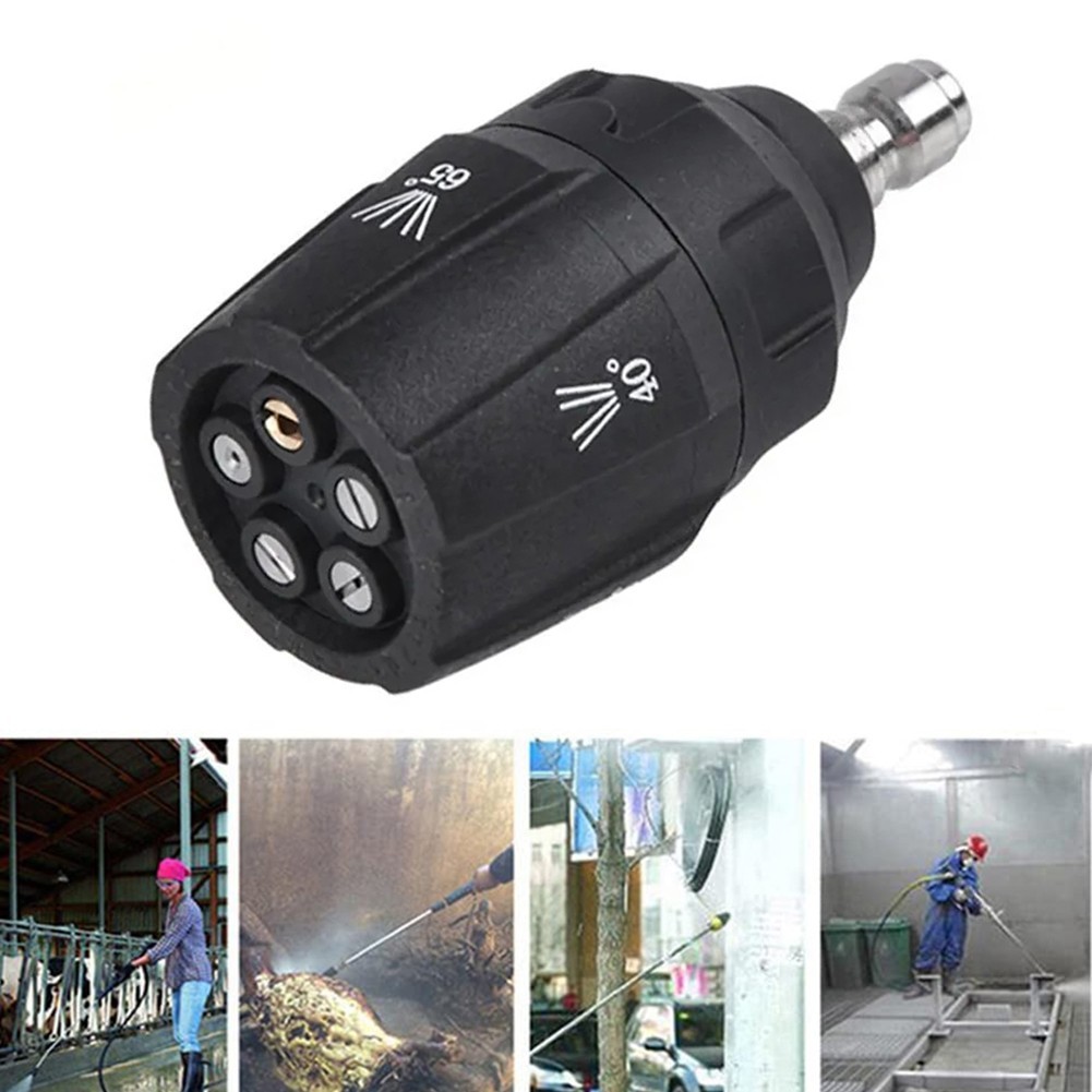 Nozzle Pressure Washer 0/15/25/40/65 Degrees 1/4in Quick Connector 5 In 1