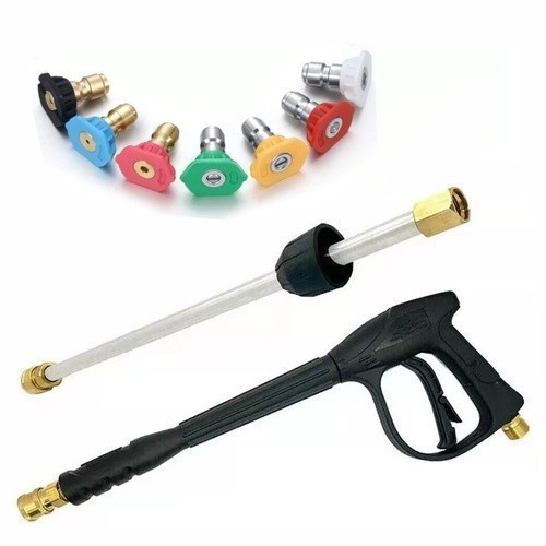 High Pressure Car Power Washer Gun Spray Wand Lance Nozzle and Hose Kit 5800PSI