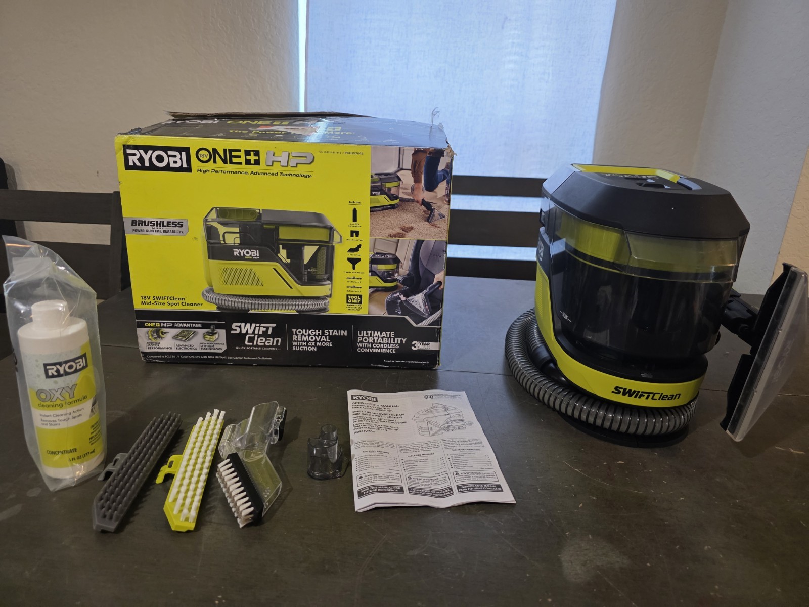 RYOBI HP 18V Brushless Cordless SWIFTClean Mid-Size Spot Cleaner (Tool Only)