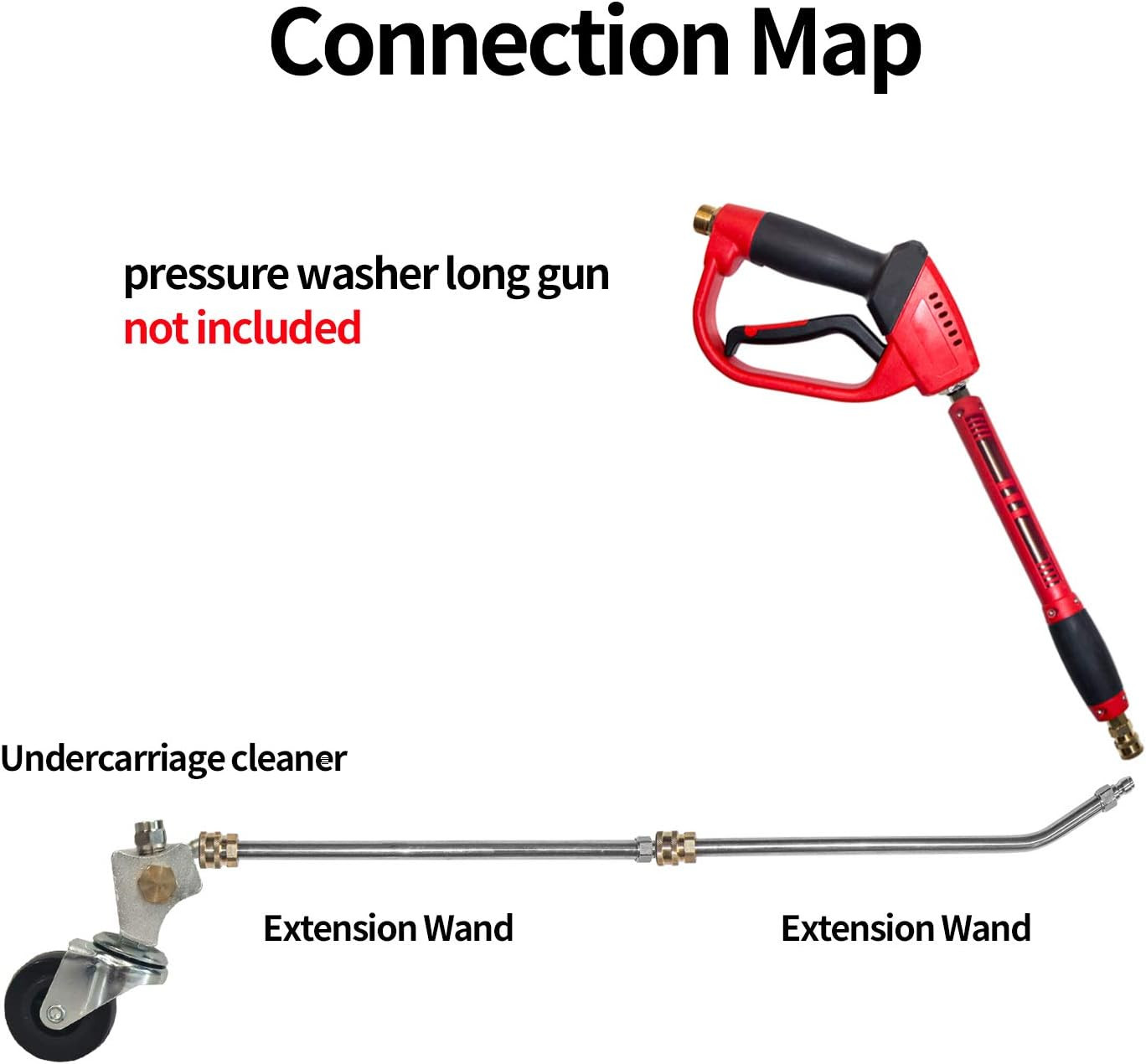 Pressure Washer Undercarriage Cleaner,Car Undercarriage Water Broom with 13 Inch