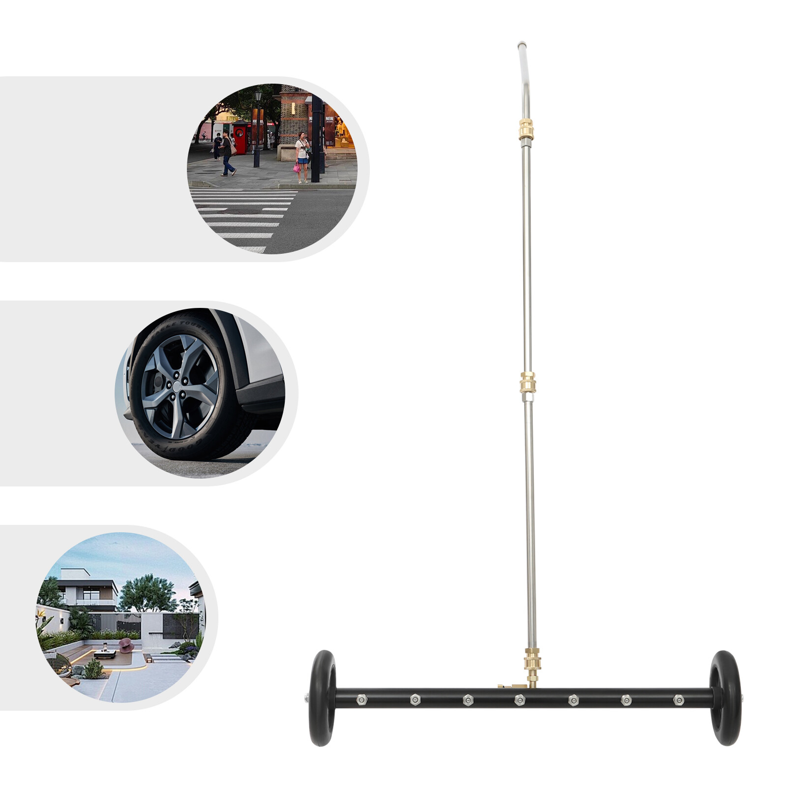 2-In-1 Undercarriage Pressure Washer Attachment with 7 Nozzle Spray Head