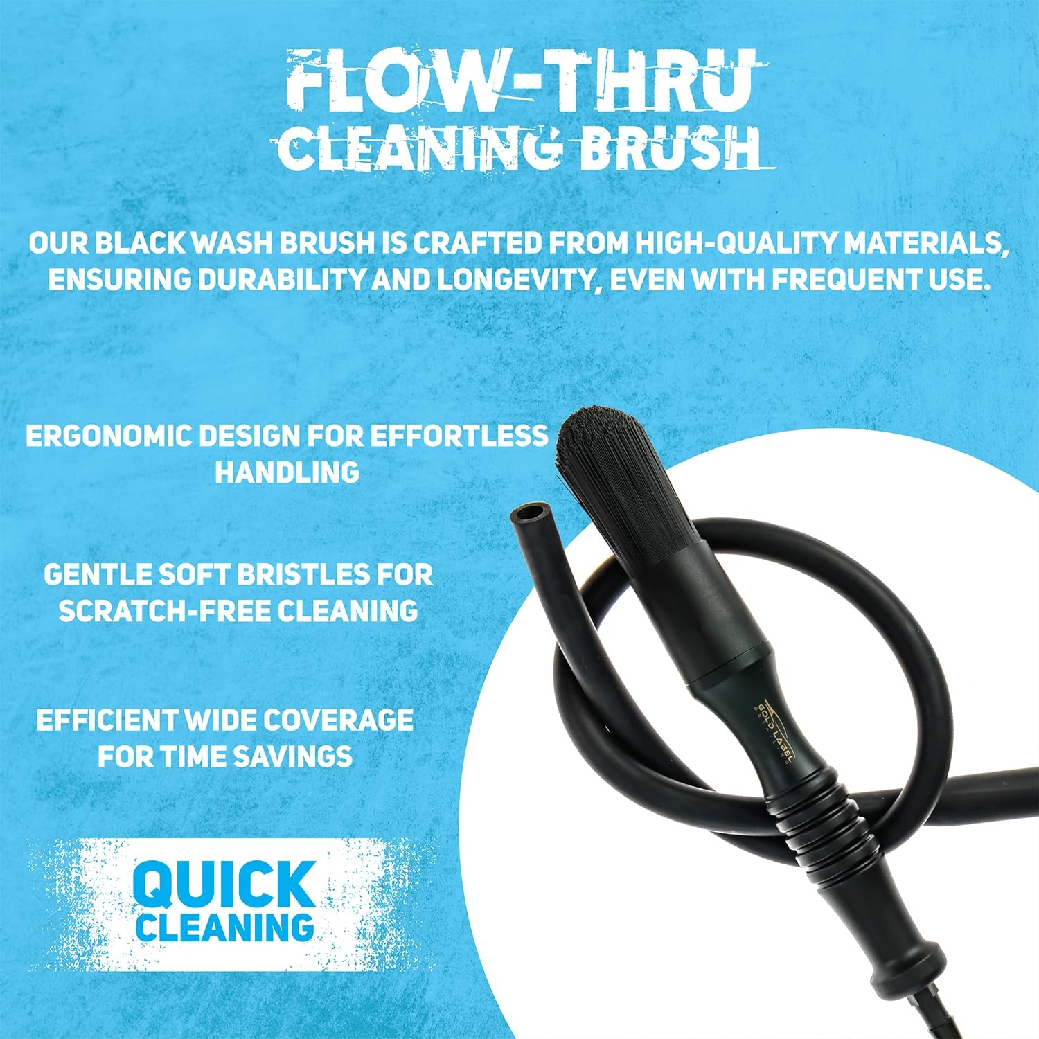 Gold Label Detailing Flow-Thru Automotive Grade Parts Washer Brush with…