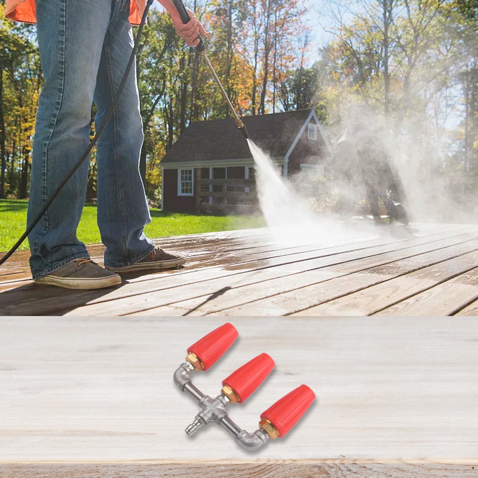 High Efficiency 360 Degree Rotary Turbo Nozzle for Outdoor Cleaning Tasks