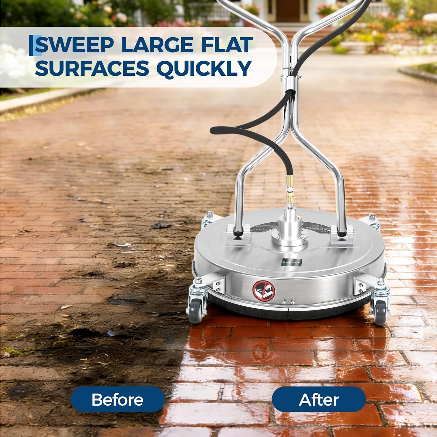 21″ Pressure Washer Surface Cleaner Stainless Steel Dual Handle Surface Cleaner