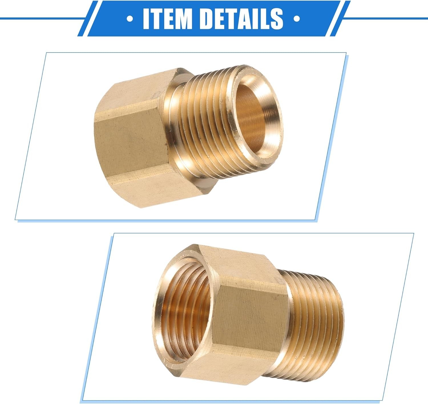 Brass Pressure Washer Connector G1/2″ to M22x1.5 – Universal Durable Adapter