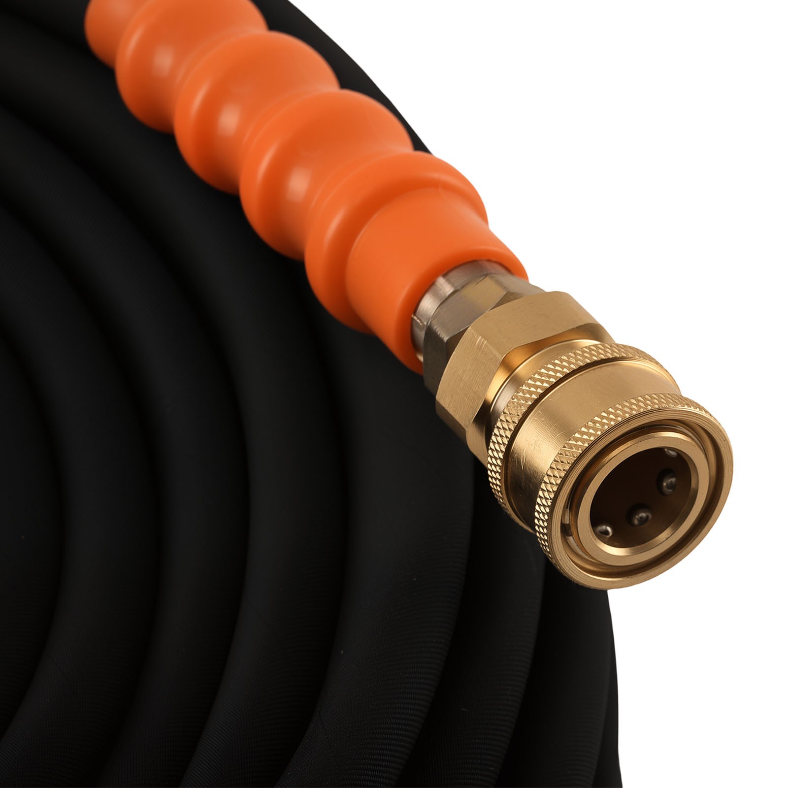 150 Feet Pressure Washer Hose 1/4″ 4200PSI Steel Braided Rubber with Adapters