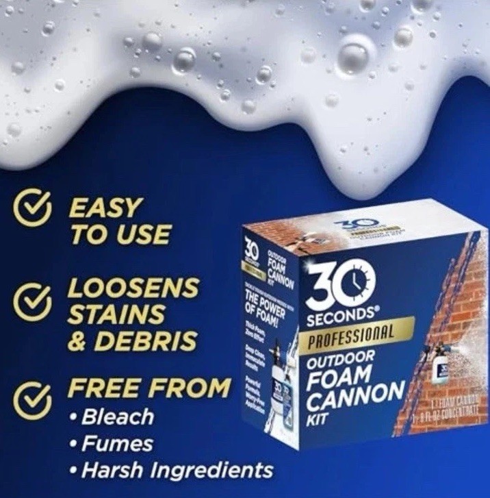 Foam Cannon Kit – Pressure Washer Sprayer + 8 fl. oz. Soap – Foaming Cleaner