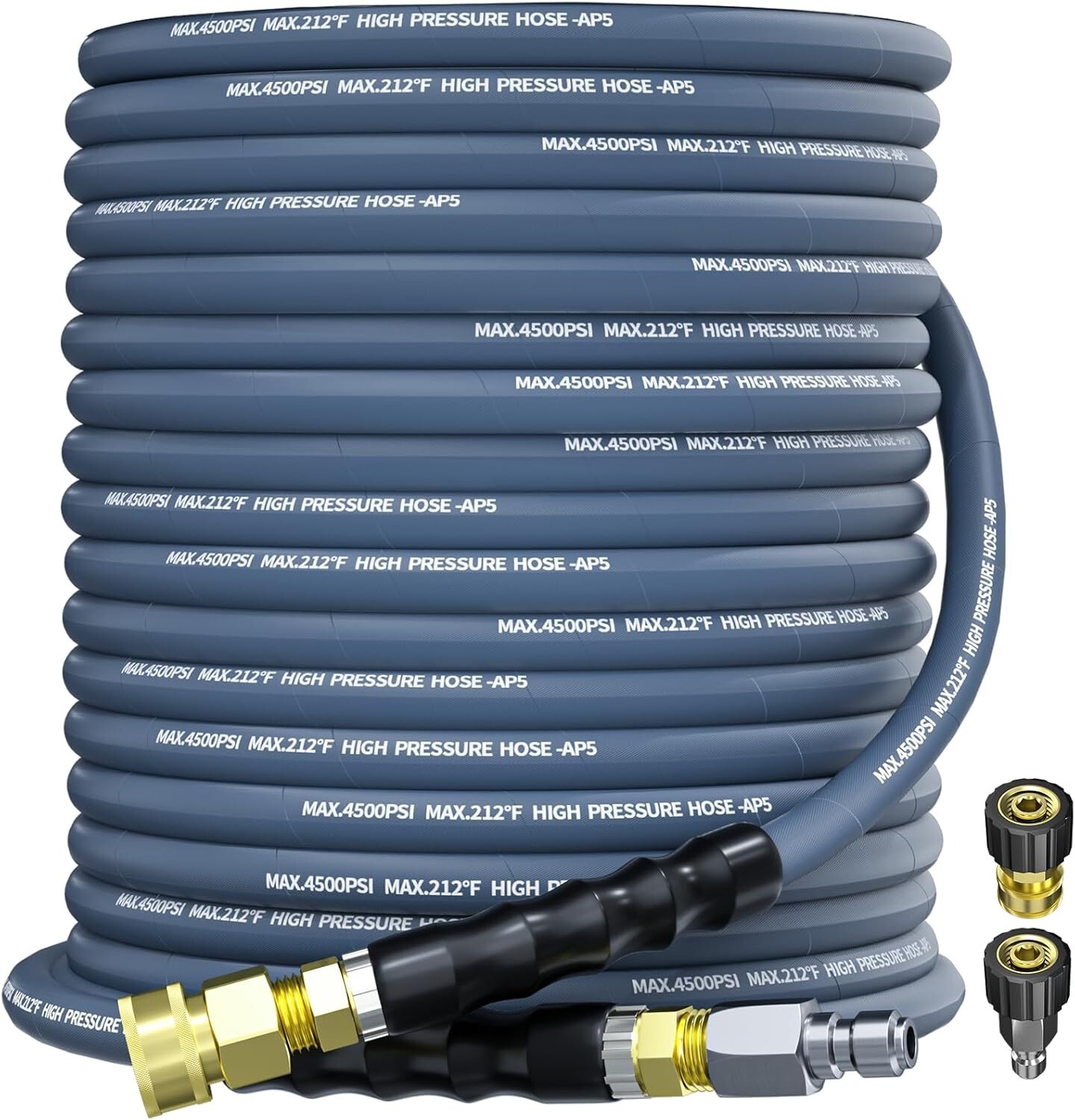 75FT 3/8″ Pressure Washer Hose 4500PSI 2-Braid Kink Resistant Power Hose QC