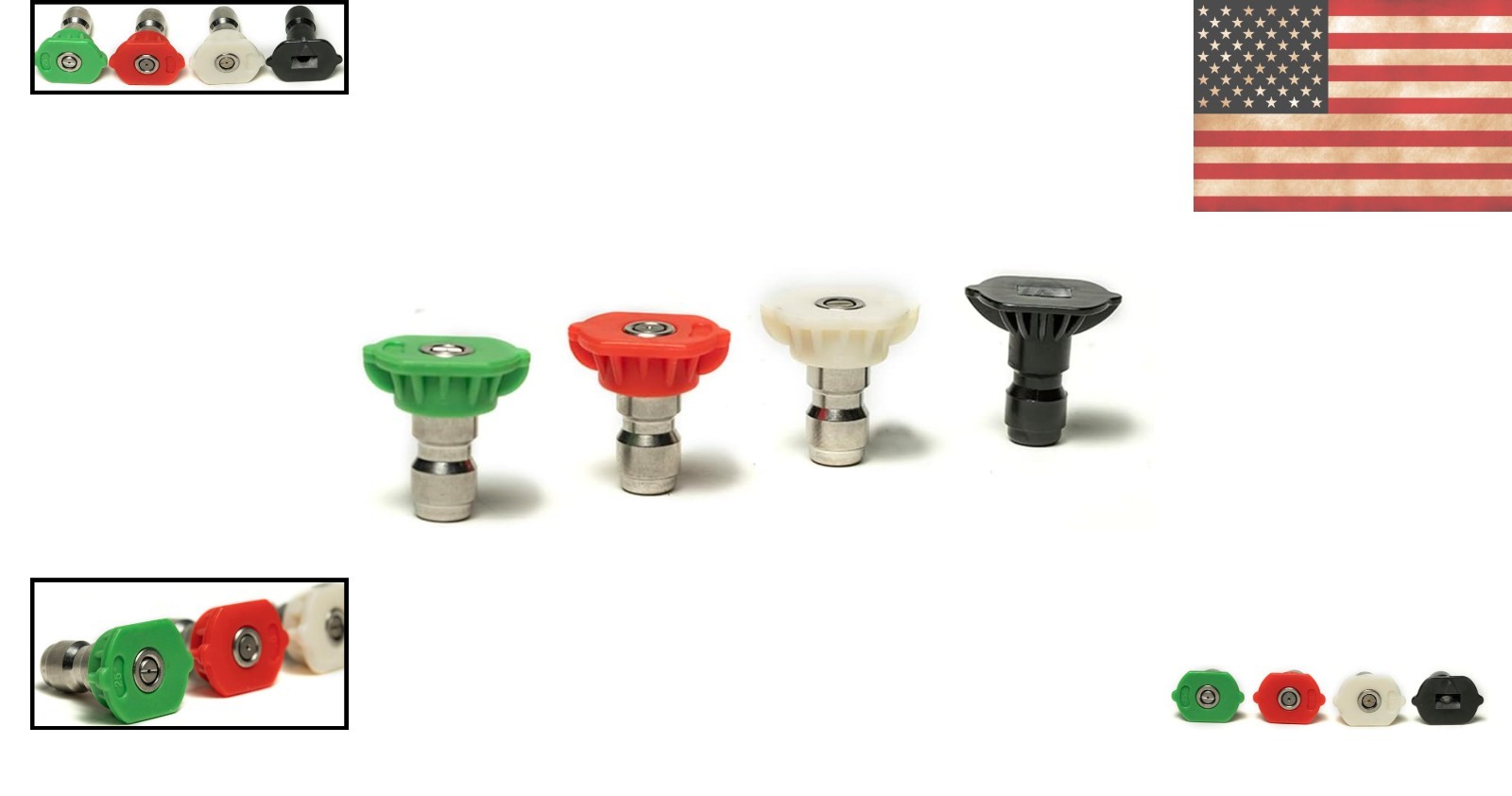 4 Pack Universal Pressure Washer Nozzle Tips – Maximum 2000 PSI Performance