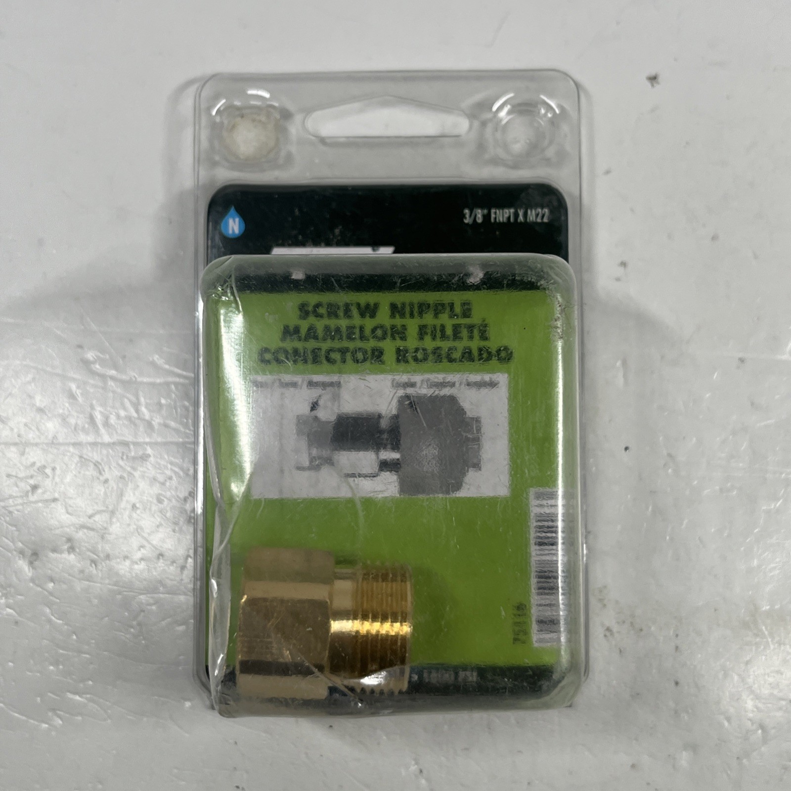 Forney 75116 Pressure Washer Accessories, FNPT Screw Nipple, M22M to 3/8″ FNPT