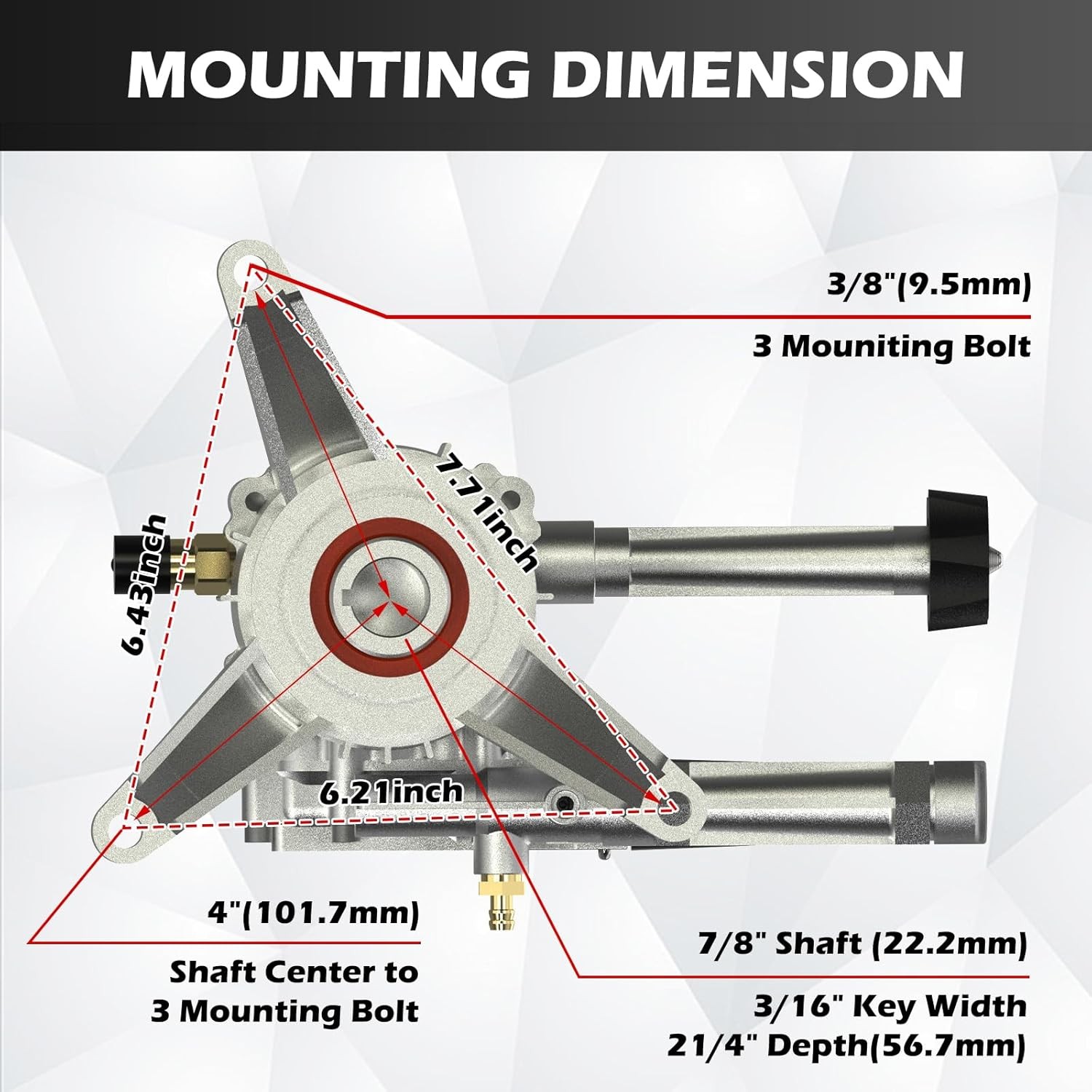 2940 PSI Pressure Washer Pump Head For Troy Bilt SRMW22G26-EZ Karcher Craftsman