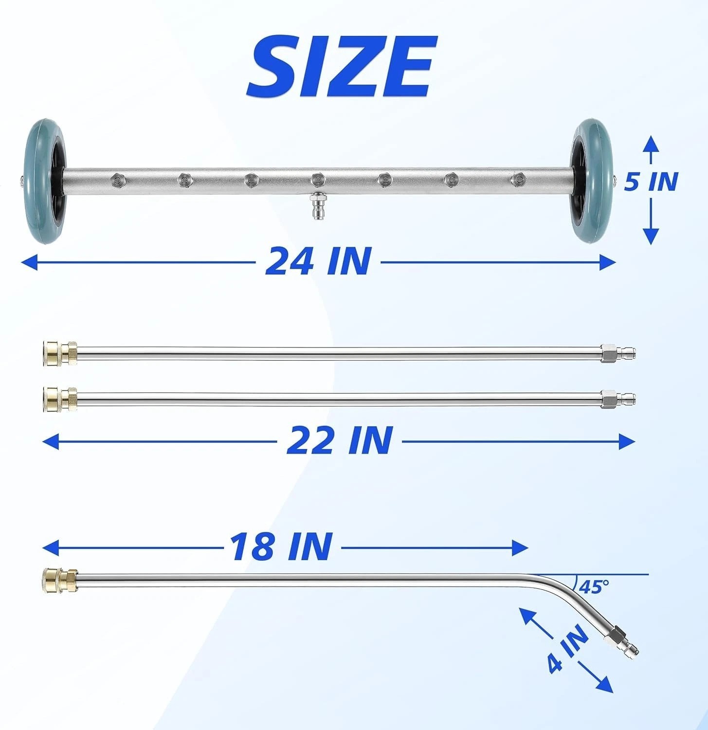 Professional 24-Inch Undercarriage Cleaner with Extension Wands – 4000 PSI Ready