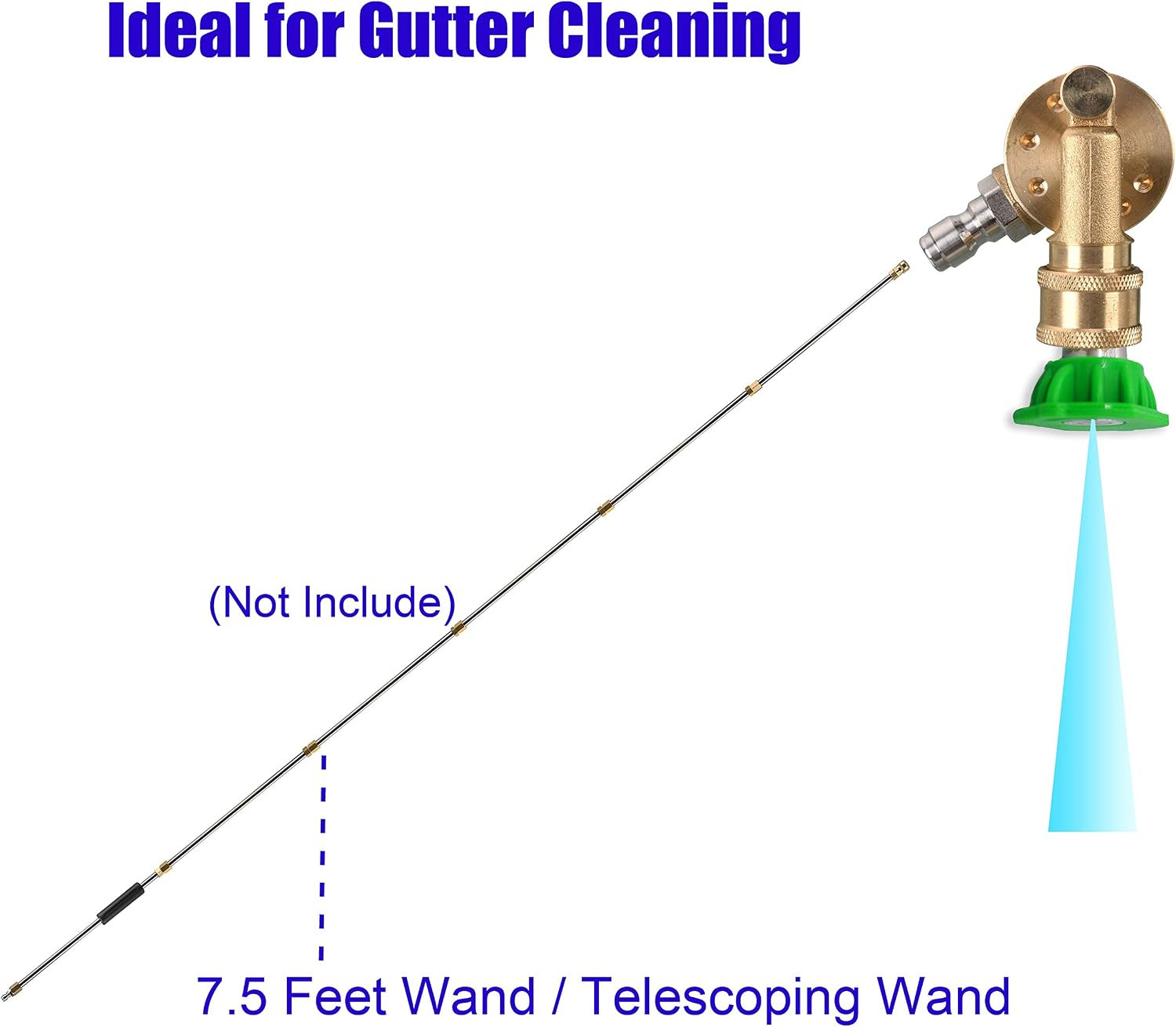 Pressure Washer Pivoting Coupler, Gutter Cleaner Attachment | 240