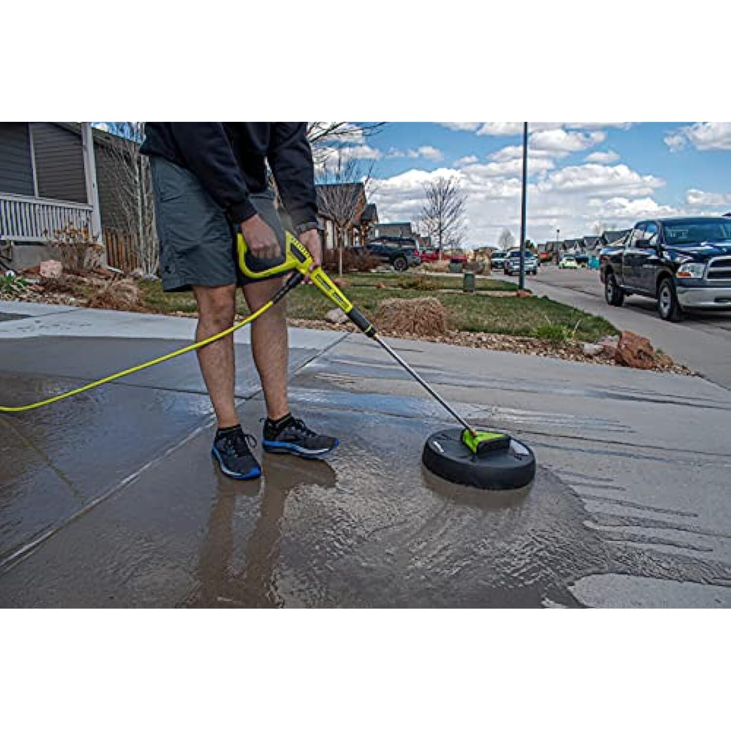 “Forney 75171 Surface Cleaner 16″” Outflow Surface x 1/4″” Plug”, black and