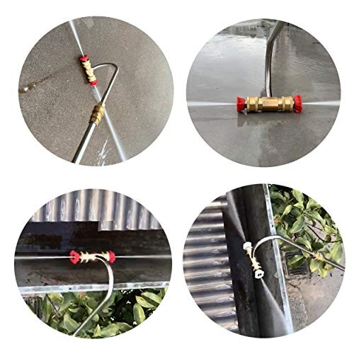 Gutter Cleaner Attachment for Pressure Washer, with 4 Nozzles With Nozzle Tips