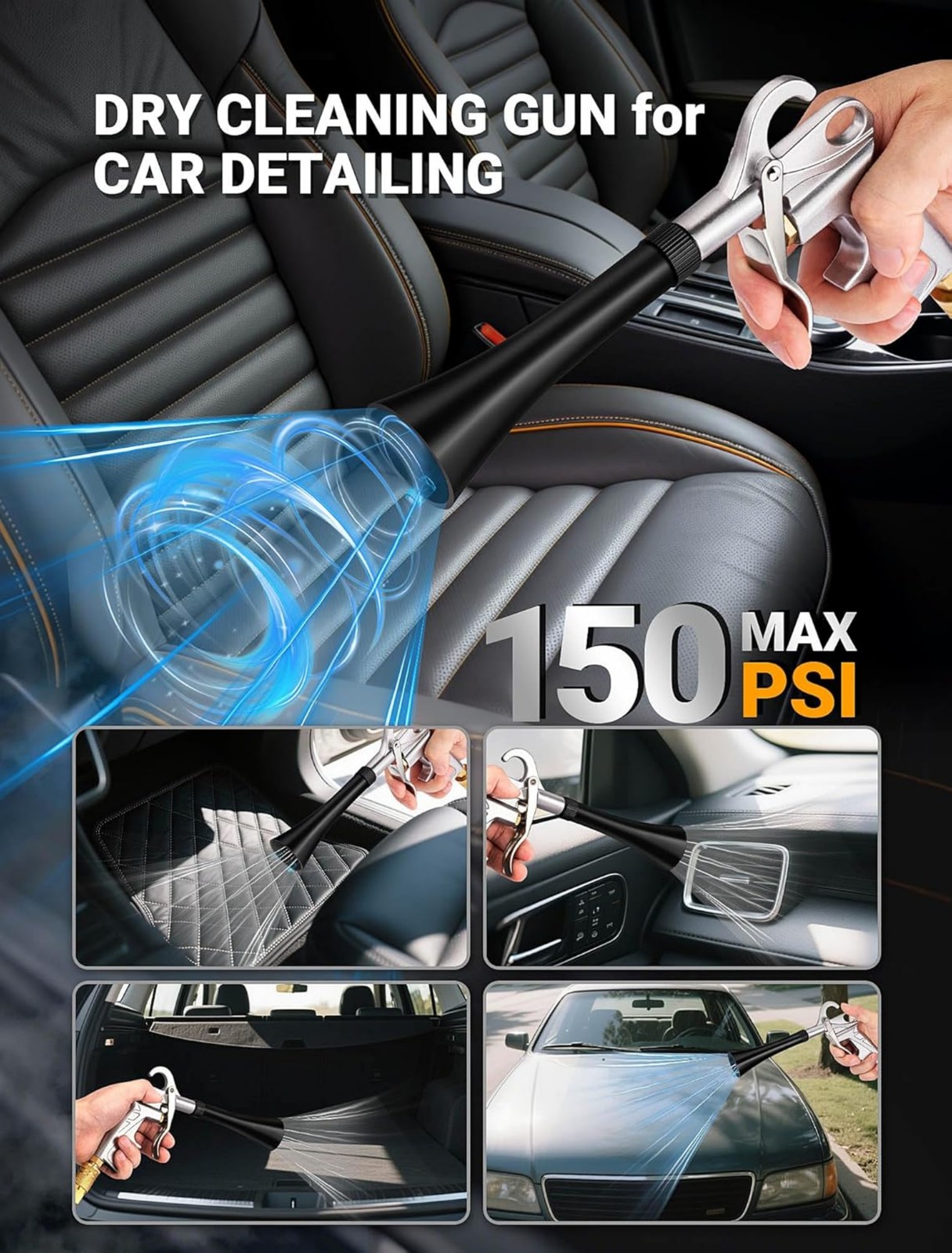 Air Cleaning Gun High Pressure Blow Dust Car Interior Detailing Tool US Stock