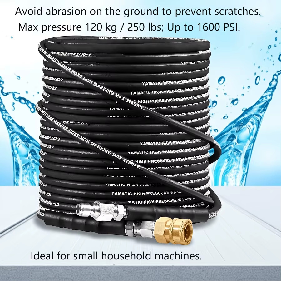 20 M Pressure Washer Hose 3/8 Quick Connection High Pressure Water Cleaning Hose