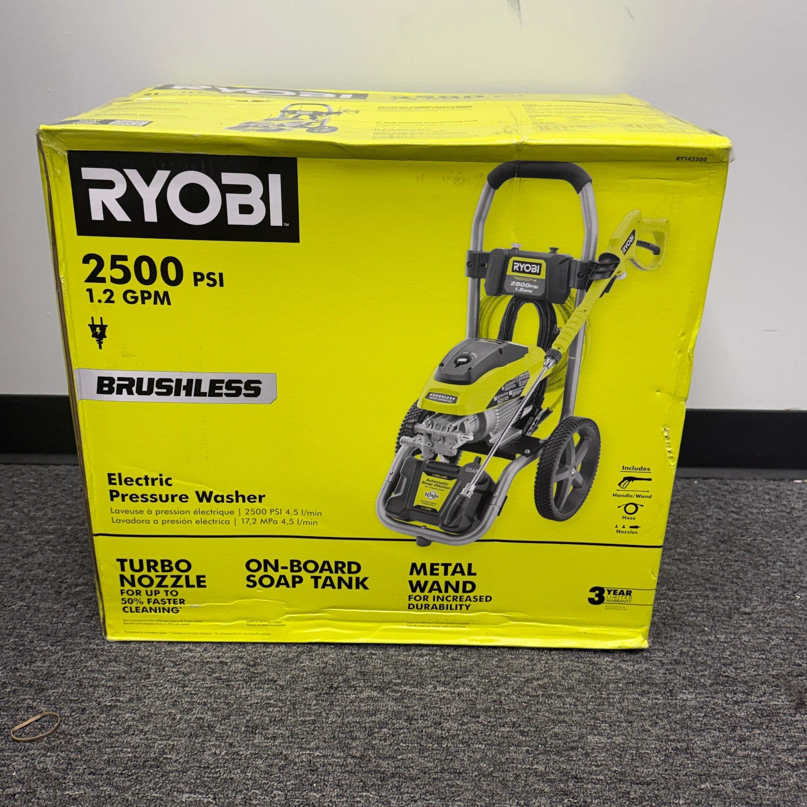 New Ryobi 120V Electric Pressure Washer RY142500