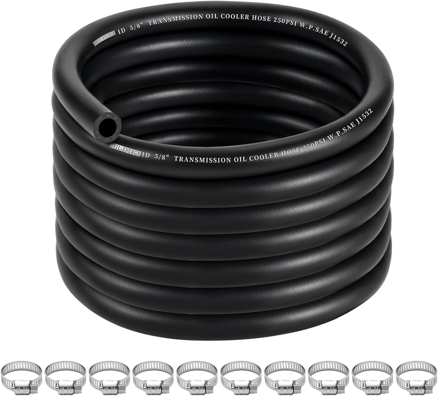 5/8″ Transmission Cooler Hose 20FT, SAE J1532 150 PSI Power Steering Hose for Tr