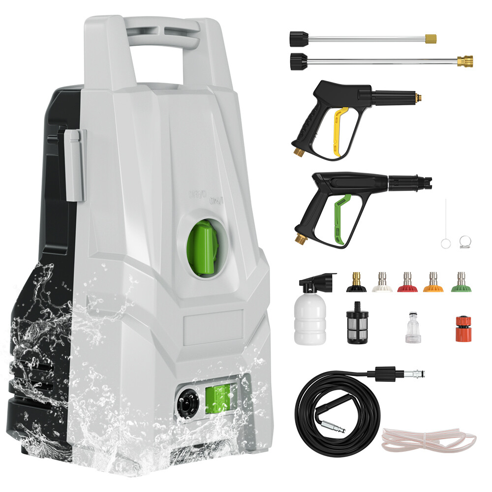 1400W Portable Electric High Pressure Washer 3200PSI Max 1.8GPM Power Washer,