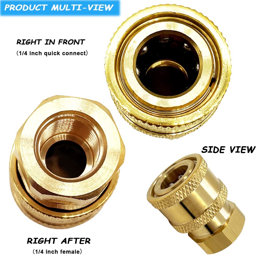 2 Pack Sewer Jetter Nozzle Kit with Pressure Washer Coupler, Stainless Steel …