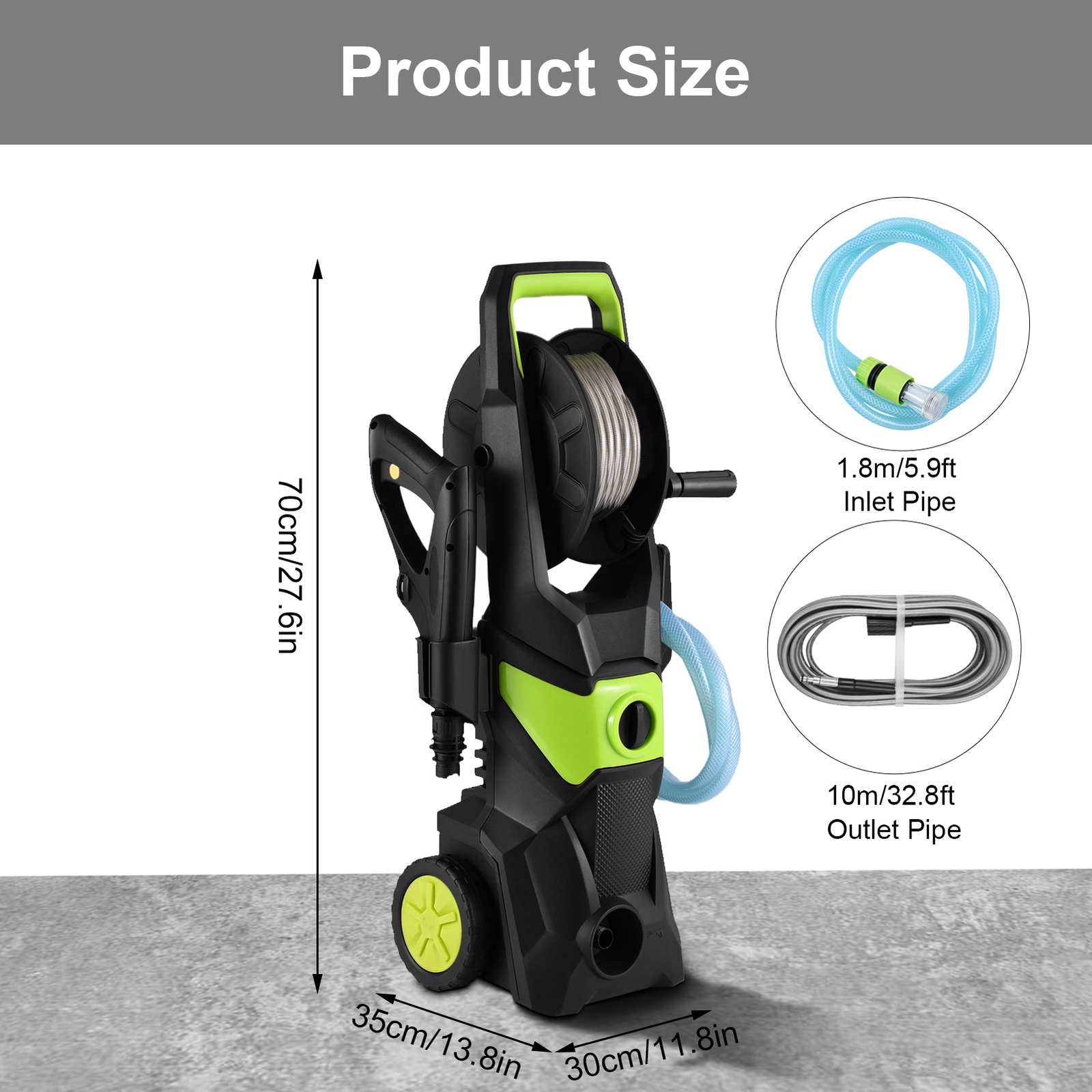 4000PSI Electric High Pressure Washer Smart Control Power Washer for Home, Cars