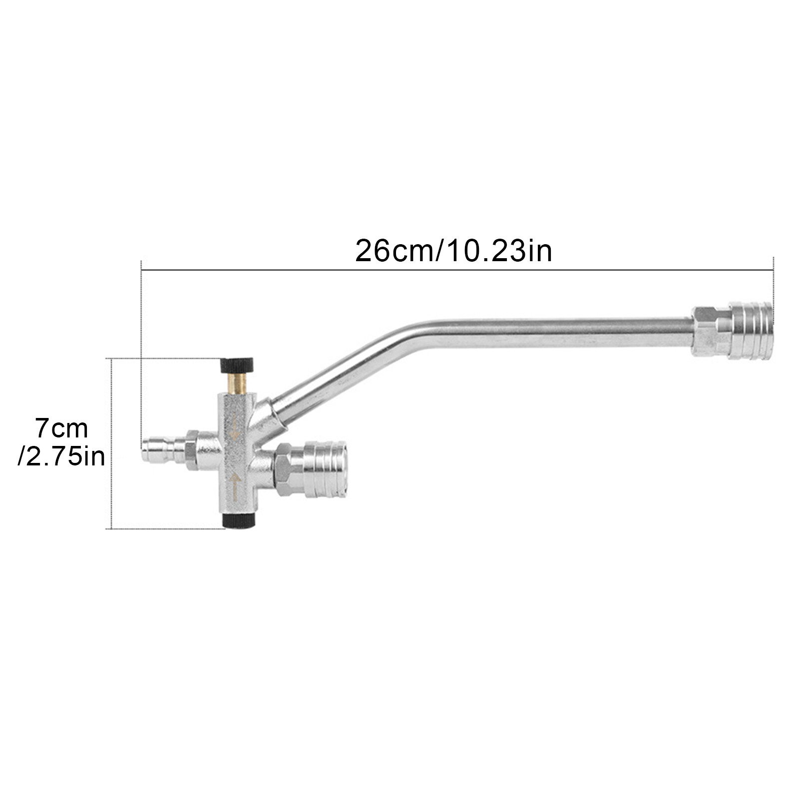 Dual Valve Snow Foam Spray Gun 1/4 Quick Connect Solid Foam Lance Nozzle 3000PSI