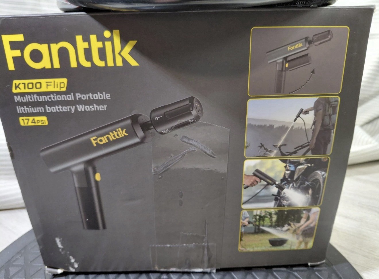 Fanttik K100 Flip Cordless Battery 174 PSI Cold Water Pressure Washer 5-in-1
