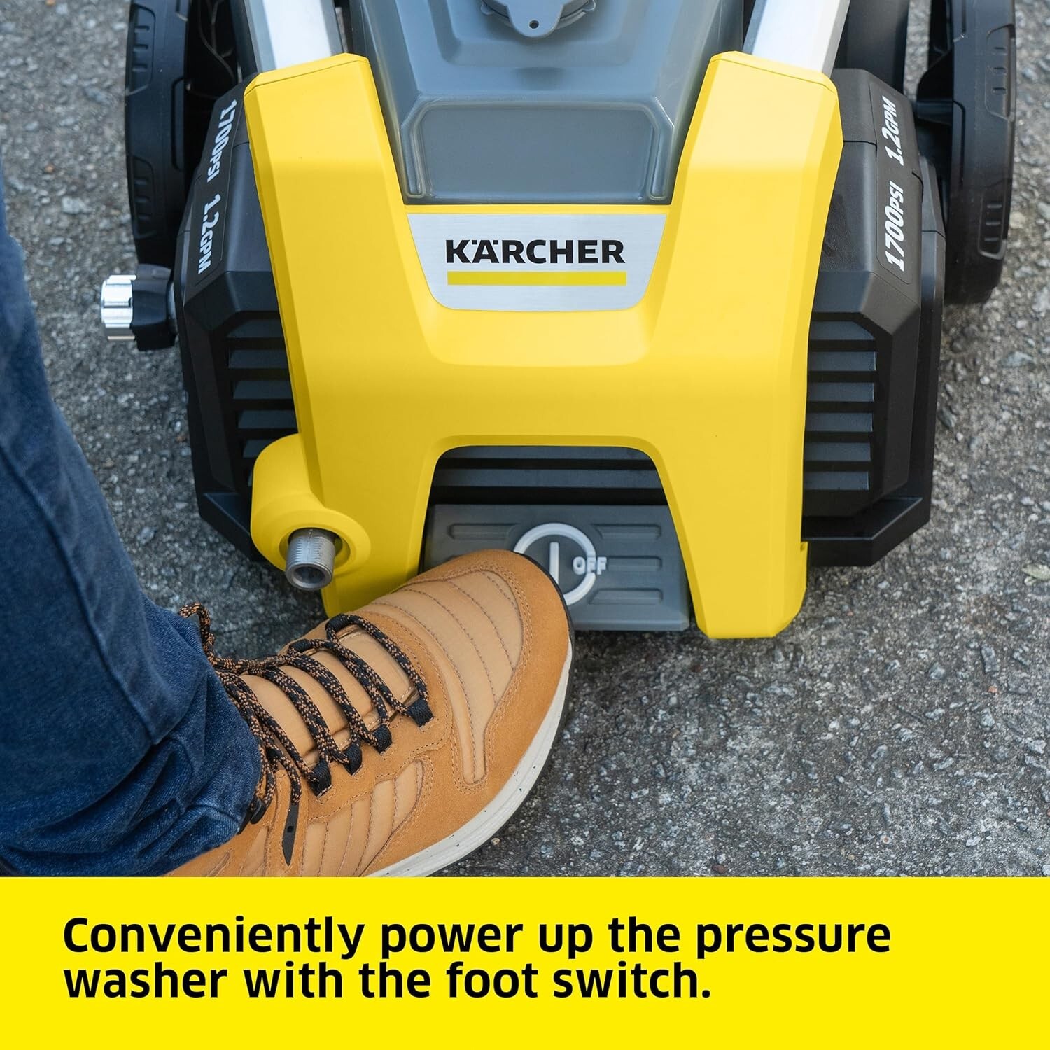 Pressure Washer K1700, Max 2125 PSI, 3 Spray Nozzles, Detergent Tank, For Cars,