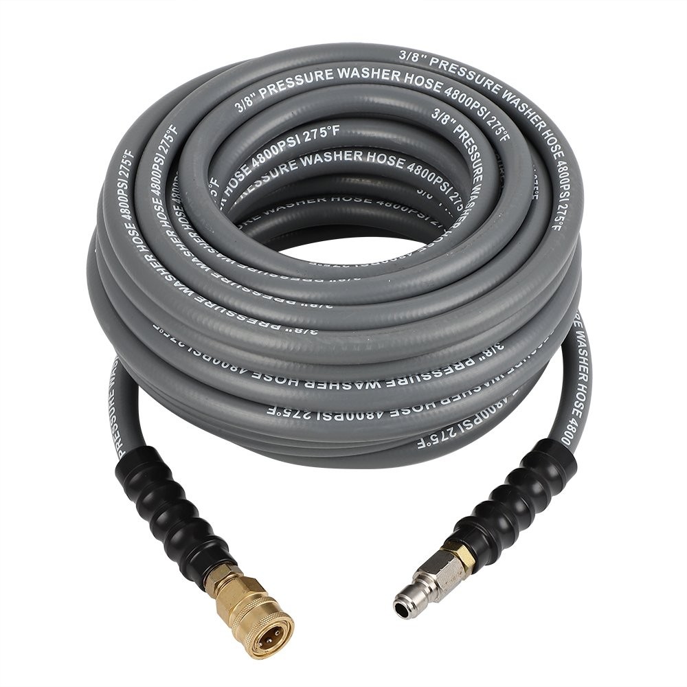 50′ x 3/8″ High Pressure Washer Hose Gray Brand New 4800psi