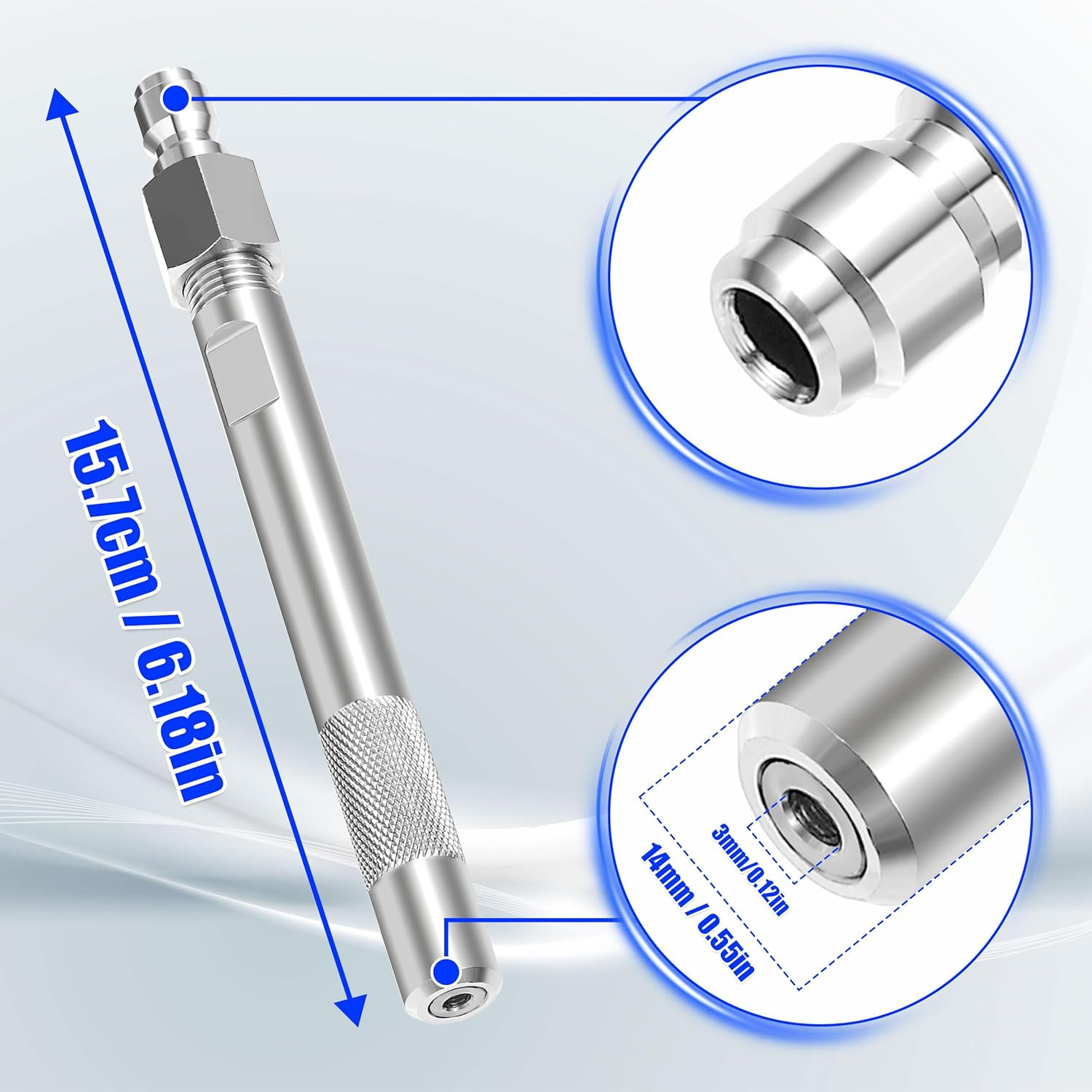 Pressure Washer Long Range Chemical Nozzle, Shooter Tip Power Washer Compatible