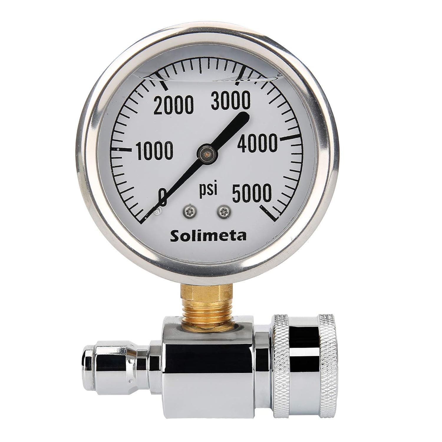 Pressure Washer Gauge Kit 2 1/2″ 5000 psi 3/8″ Quick Connect Pressure Washer