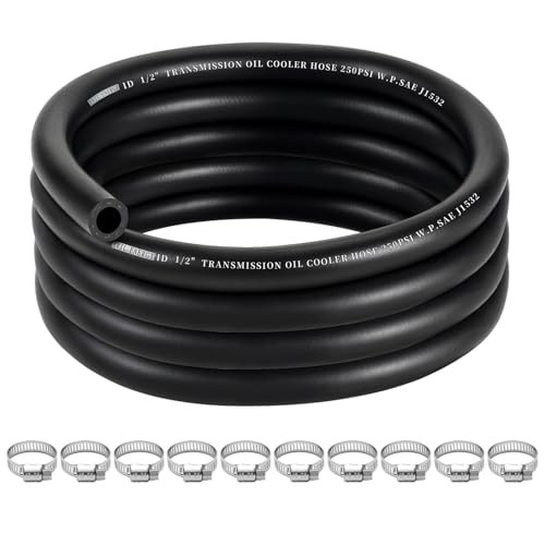 10FT Transmission Cooler Hose 10FT, SAE J1532 250 PSI Power Steering 1/2 10FT
