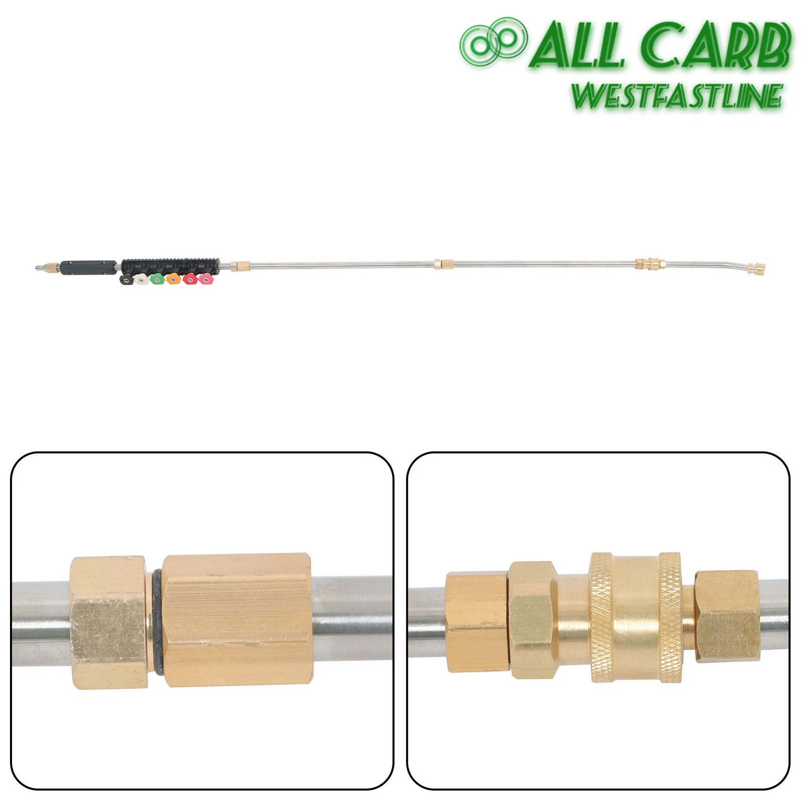 9X Pressure Washer Extension Wand Upgrade Power Washer Lance 1/4″ with Nozzle