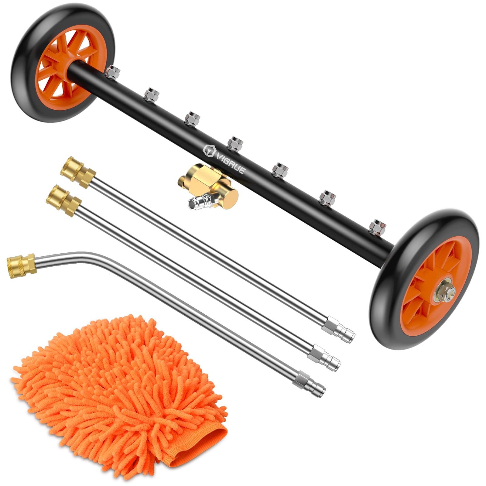 2-in-1 undercarriage Pressure Washer Attachment,24 Inch Pressure Washer Water…