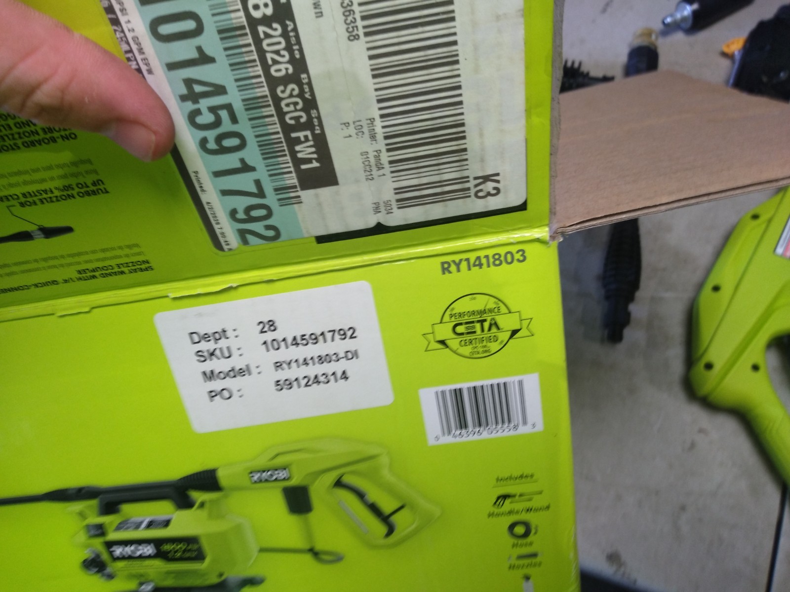 RYOBI 1800 PSI 1.2 GPM Electric Pressure Washer Portable Outdoor Cleaner #4