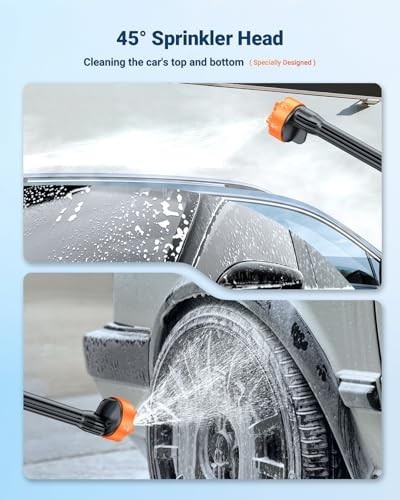 Portable Cordless Pressure Washer 970PSI, Battery Operated Power Washer for Cars