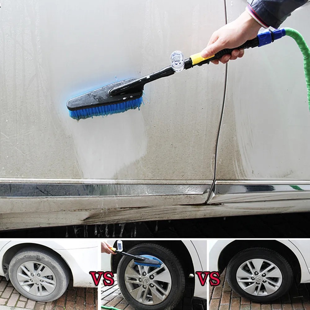 High Pressure Car Wash Brush with Foam Dispenser for Deep Cleaning & Shine US