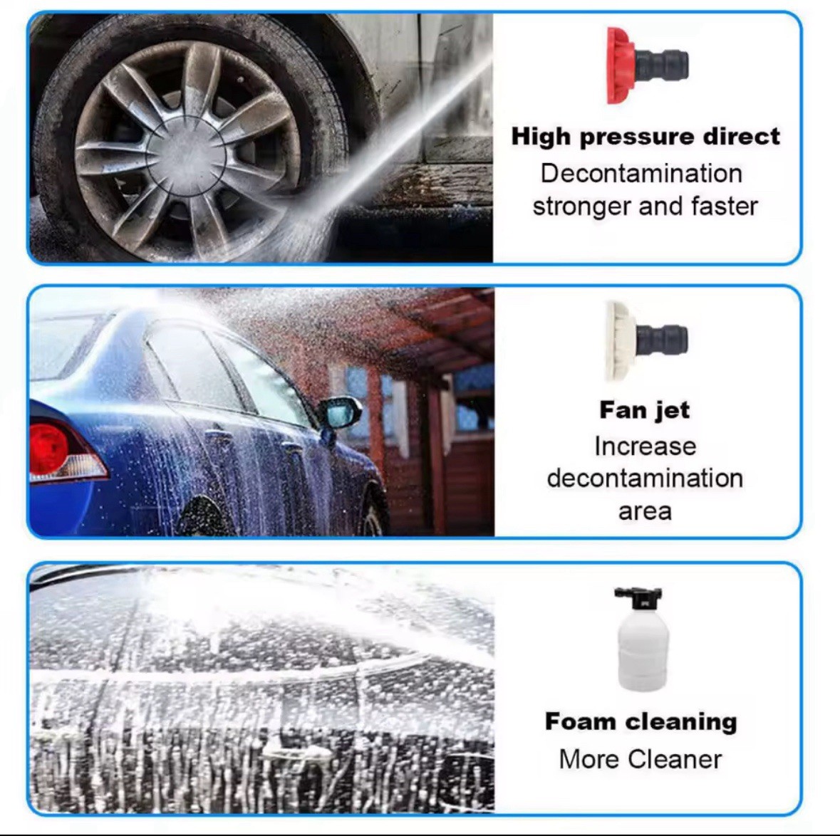 300W Cordless Car Washer with 30Bar Pressure & 12000mAh Battery Power